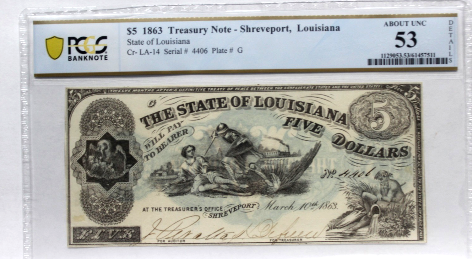 1863 $5 