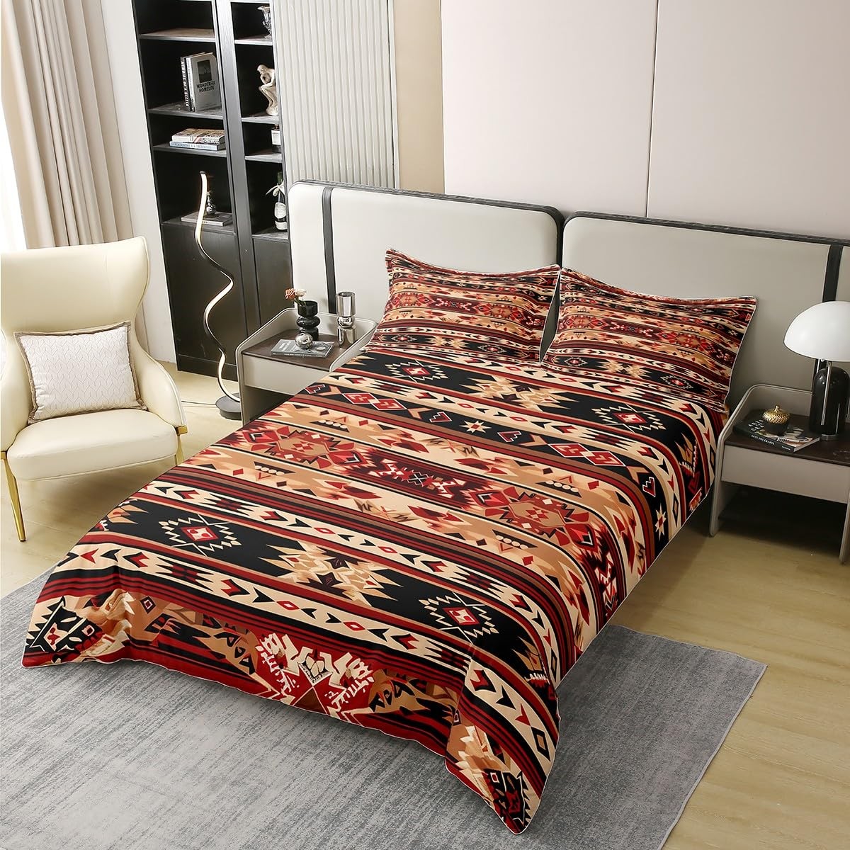 Natural Cotton Southwestern Aztec Bedding Set Comforter Cover