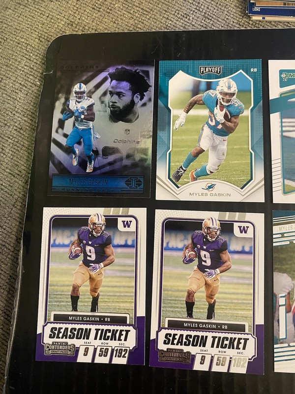 (15) Myles Gaskin lot #2 Miami Dolphins Washington Huskies