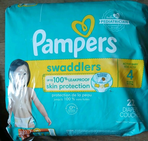 Pampers Swaddlers Active Baby Disposable Diapers 22 Count | Size 4 | 22-37 Lbs