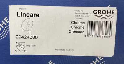 Grohe 29424000 Lineare Pressure Balanced Valve Trim - Starlight Chrome *READ