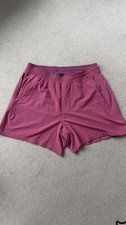 Lululemon Women’s Pink Running Shorts Size L Gym Lightweight 3 Pocket Zip