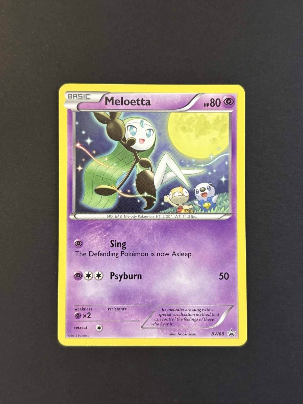 Pokémon Company Pokémon TCG Meloetta BW68 Promo Basic HP80 English