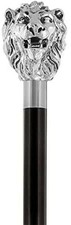 Handle Wooden Handmade Walking Stick Cane With Silver Lion Head