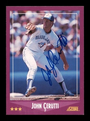 John Cerutti Autographed Signed 1988 Score Card #98 Toronto Blue Jays