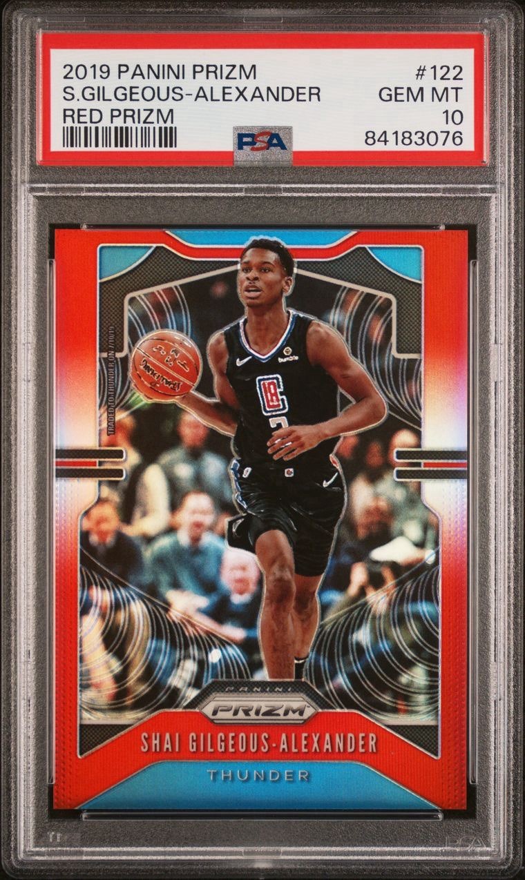 Shai Gilgeous-Alexander 2019 Panini Prizm Red Prizm /299 #122 PSA 10 MVP