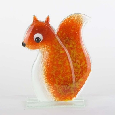 Nobile Glaswaren rotes Eichhörnchen Glas Ornament - 16 cm 2159-21