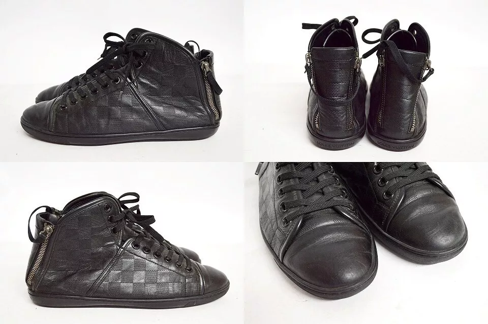 LOUIS VUITTON Men's Black White Damier Graphite Low Top Sneakers