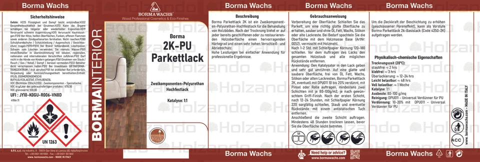 2K Parkettlack Dielenlack Holzboden Kork Treppenlack Fußbodenlack 10L - Bild 2 von 4