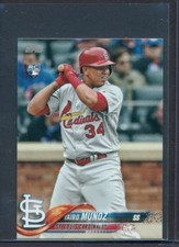 2018 TOPPS MINI ONLINE EXCLUSIVE YAIRO MUNOZ #US274 ROOKIE CARD PRINT RUN 150