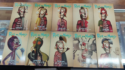 RICK AND MORTY VOLUME #1-10 (2015) - NEW UNREAD - SOFT COVER TPB ONI VARIANT!
