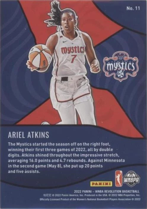 2022 Panini Revolution WNBA - Ariel Atkins #11