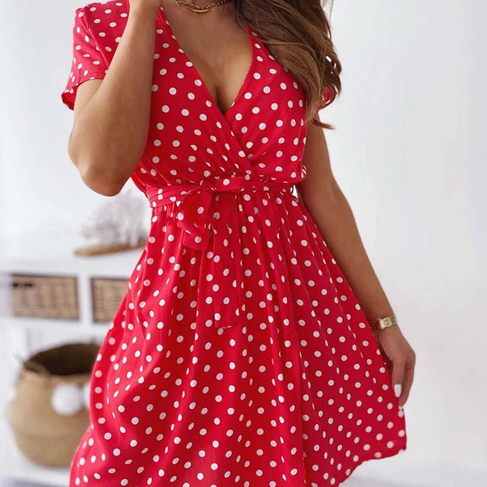 Red polka shop dot sundress