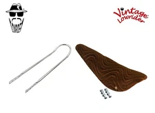 20" ORIGINAL LOWRIDER Velour Brown Banana Seat W/Chrome Sissy Bar 20" Bicycle