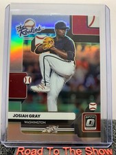 2022 Panini Donruss Optic Josiah Gray SILVER Prizm No. TR-4 The Rookies