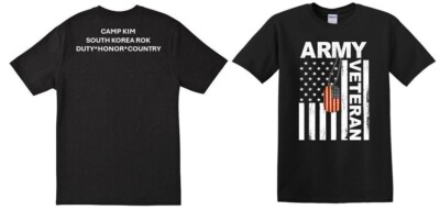 CAMP KIM* SOUTH KOREA ROK* TAG*2-SIDED SHIRT*VINYL*OFFICIALLY LICENSED