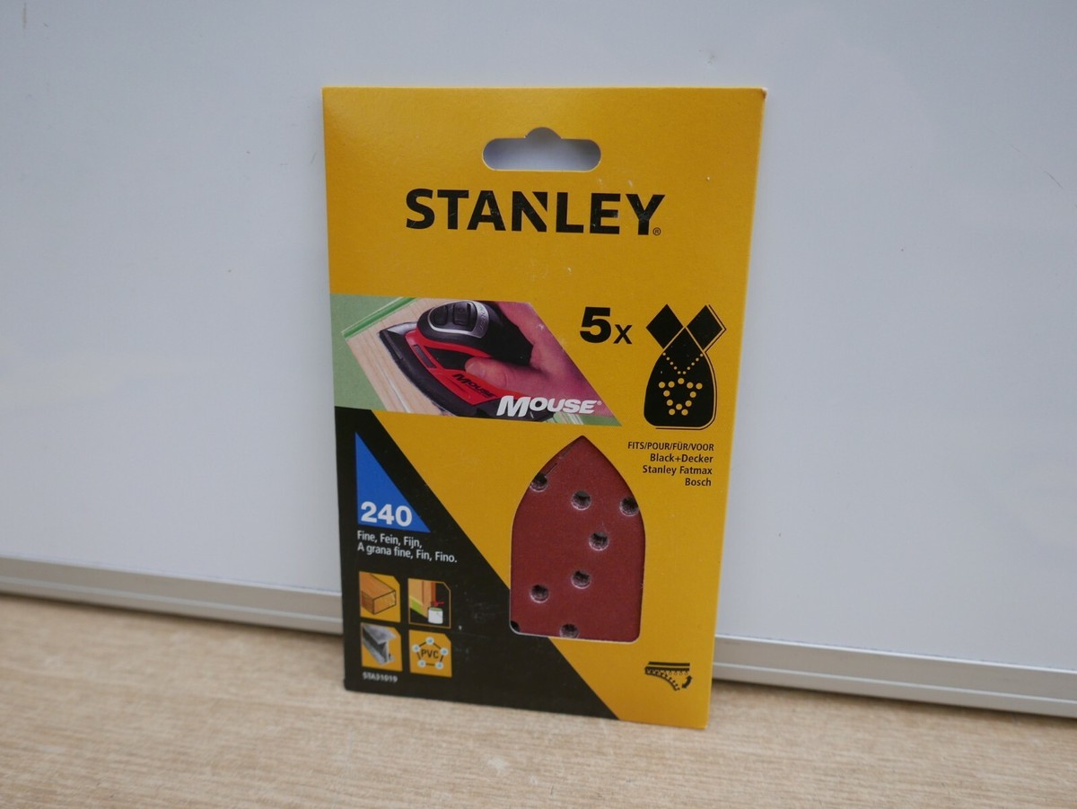 STANLEY BLACK DECKER STA31019 MOUSE SANDER SANDING SHEETS 240