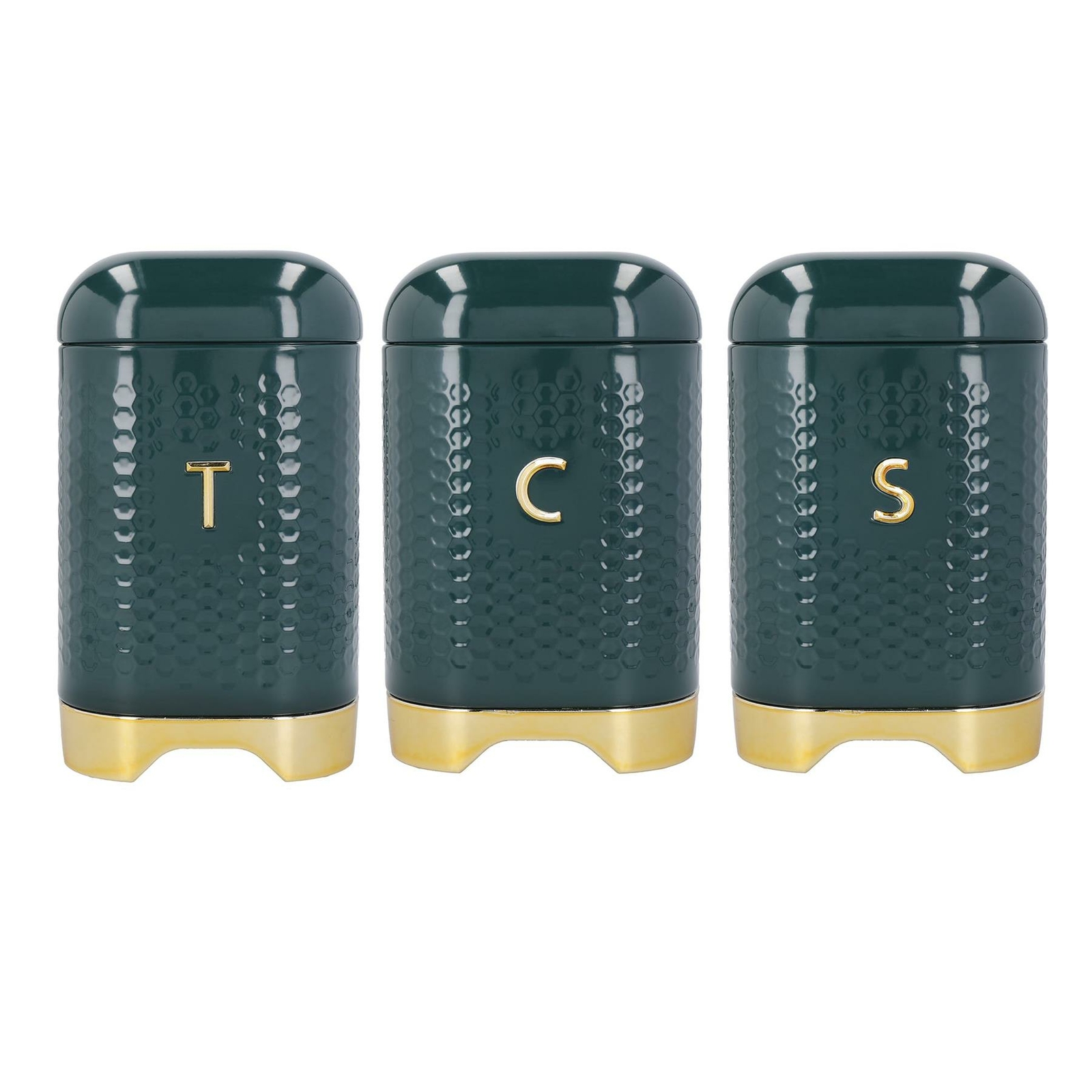 Lovello Green Kitchen Tea/Coffee/Sugar Canister Set
