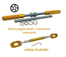 KIT TRAVERSINO MANUBRIO + STAFFE PEDANE POGGIA PIEDI ORO PIAGGIO CIAO SI BRAVO
