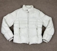 Vintage J. Lindeberg Jacket Women Extra Large XL White Full Zip Down Puffer Y2K
