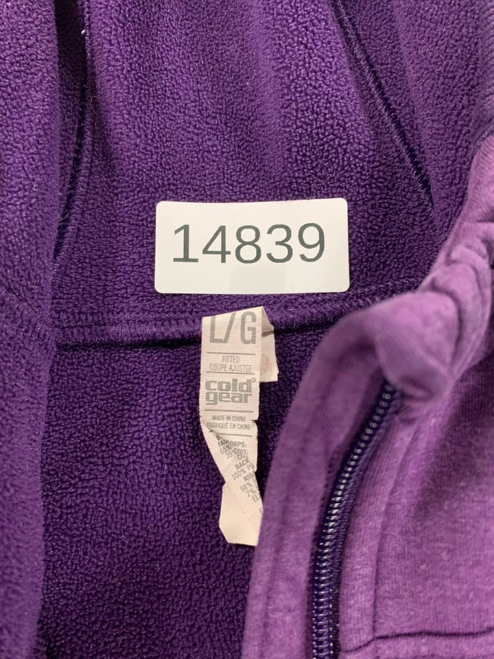 Chaqueta con capucha Under Armour Cold Gear cremallera completa (grande para mujer) púrpura Foto 4 de 4