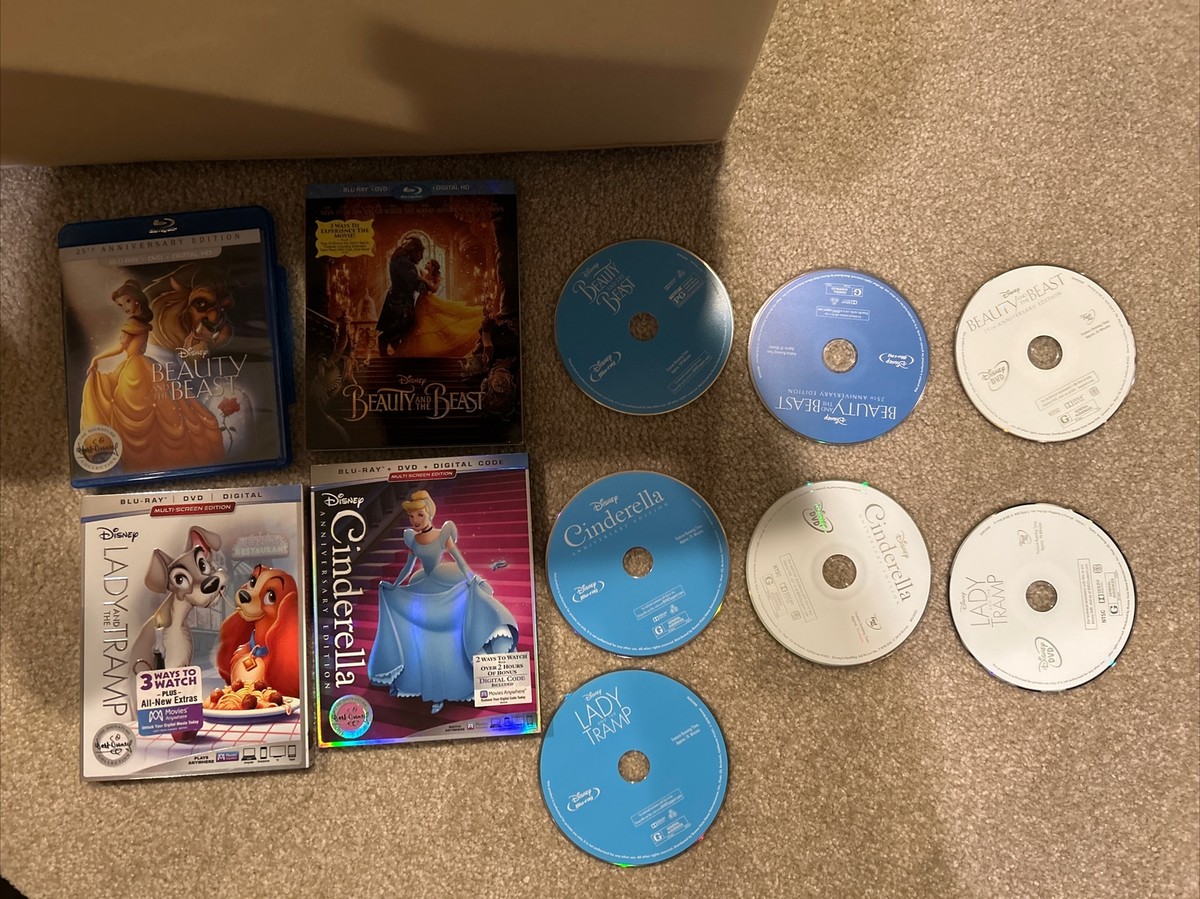 4 Disney Blu-ray)Bulk Mixed Movies With Case/Artwork)-Like New