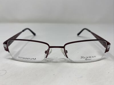 New Runway Eyewear RT-806 Wine & Silver TITANIUM Eyeglasses 51/18/135 XPL Runway Eyewear RT-806 Wine & Silver TITANIUM Eyeglasses  main image 3