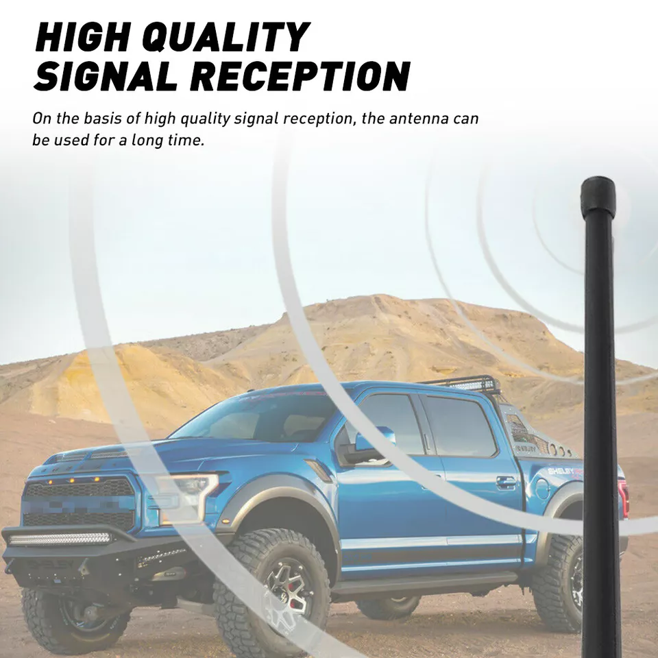 Antena corta de 13" para camioneta Chevy Silverado GMC Sierra de goma flexible F Foto 4 de 4