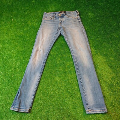 Scotch & Soda Ralston Jeans Damen 28x32 Slim Skinny Blau Knopf Denim Hose