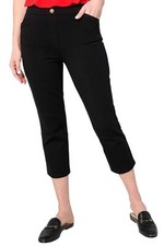 Susan Graver Weekend Essentials Premium Stretch Slim Crop Pants Black