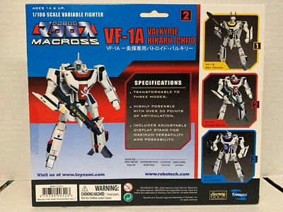 TOYNAMI MACROSS VF-1A VALKYRIE HIKARU ICHIJO 1/100 TRANSFORMABLE