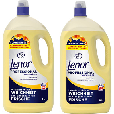 2x Lenor Professional Weichspüler Sommerbrise 4L
