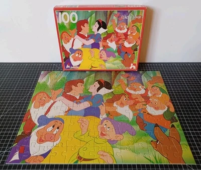 ✨🍎 Puzzle Vintage Walt Disney “Le Réveil de Blanche-Neige” Nathan 100 Pièces 👑 - Photo 1/4
