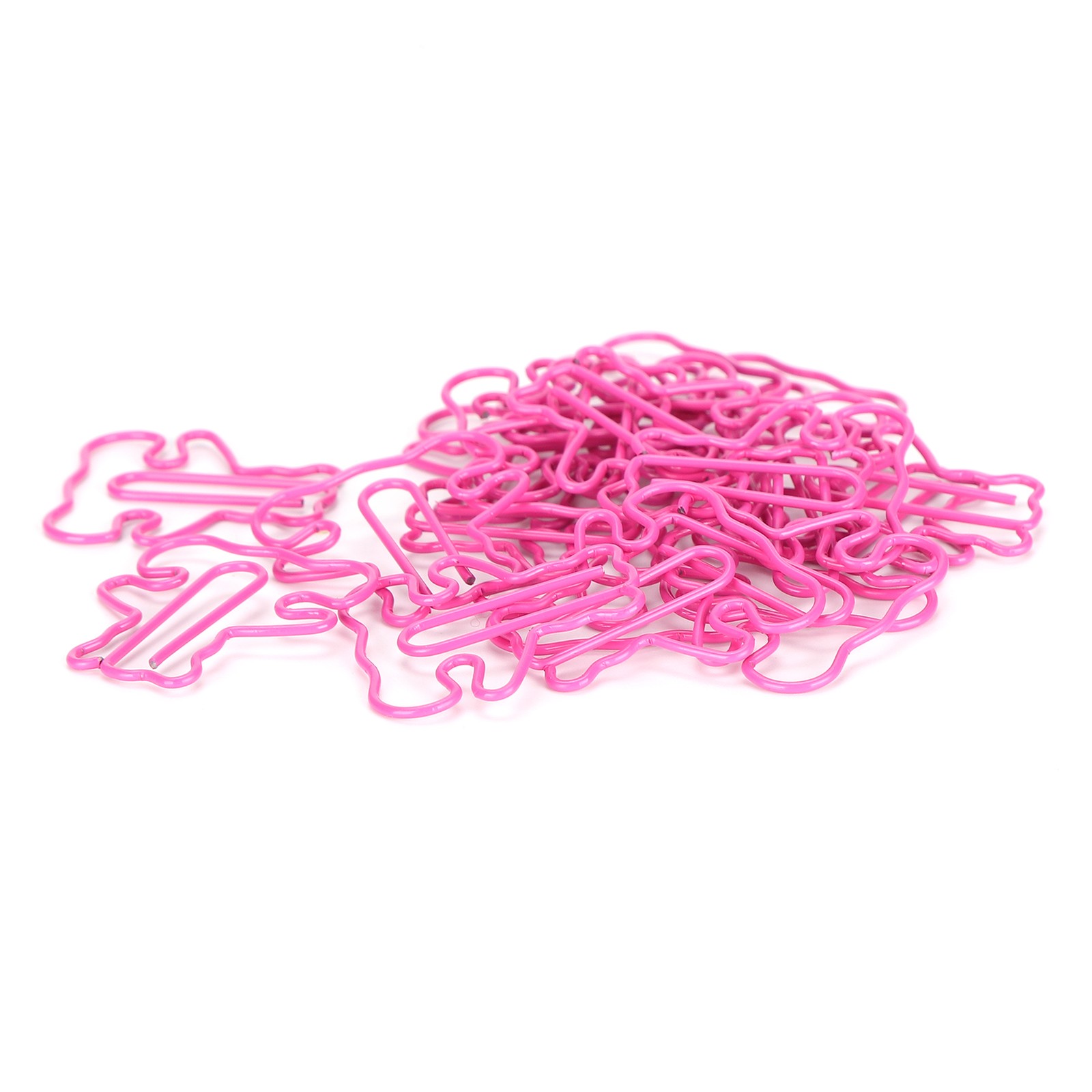 .20PCS Mini Plastic Coated Wire Paperclip Bear Shape Bookmark Clip File Notebook