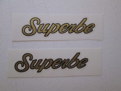 Raleigh bicycle ''superbe'' Script Downtube Decals (2)
