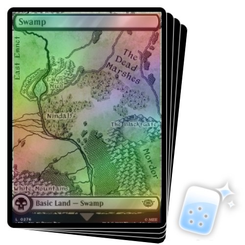 FOIL SWAMP (276) (FULL ART) X4 The Lord Of The Rings Magic MTG MINT CARD