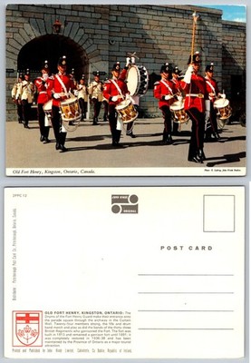 Old Fort Henry Kingston Ontario Drum Band John Hinde Postcard Canada