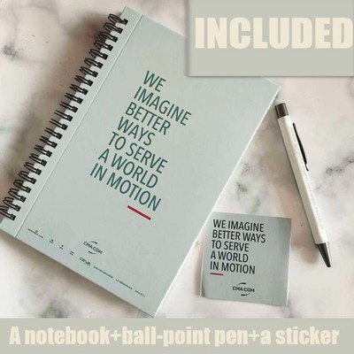 CMA CGM Notebook Spiral Lined Journal Work Logistics Business Gift Idea Meeting