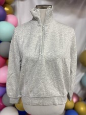 Lou Grey Women s Half Zip Pullover Sweatshirt Gray Size Small NWT