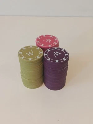 60 Profi Laser Poker Chips "Marionnaud" für Pokerkoffer /-set - rot-grün-lila - Bild 1 von 3