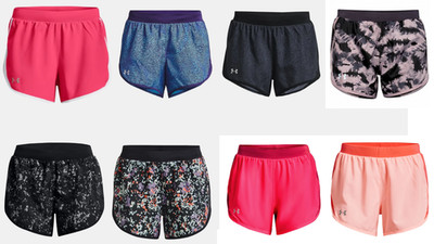 New Under Armour Women's Fly By 2.0 Printed Shorts Pick Size & Color