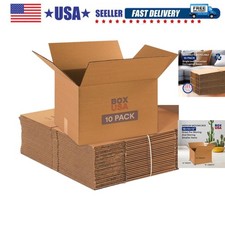 Moving Boxes Medium 18"L x 14"W x 12"H 10-Pack Corrugated Cardboard Box for...