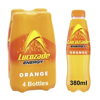 Lucozade Energy Orange 380ml (Pack of 4)