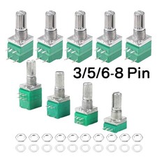 RK097/RV097 Single Double Potentiometers 5K~500K With/Without Switch Pot 3-8 Pin