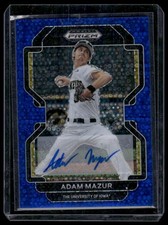 2022 Prizm Draft Picks #PDP53 Adam Mazur Base Autographs Blue Donut Circles