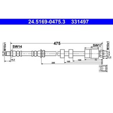 Bremsschlauch ATE 24.5169-0475.3 für BMW X1