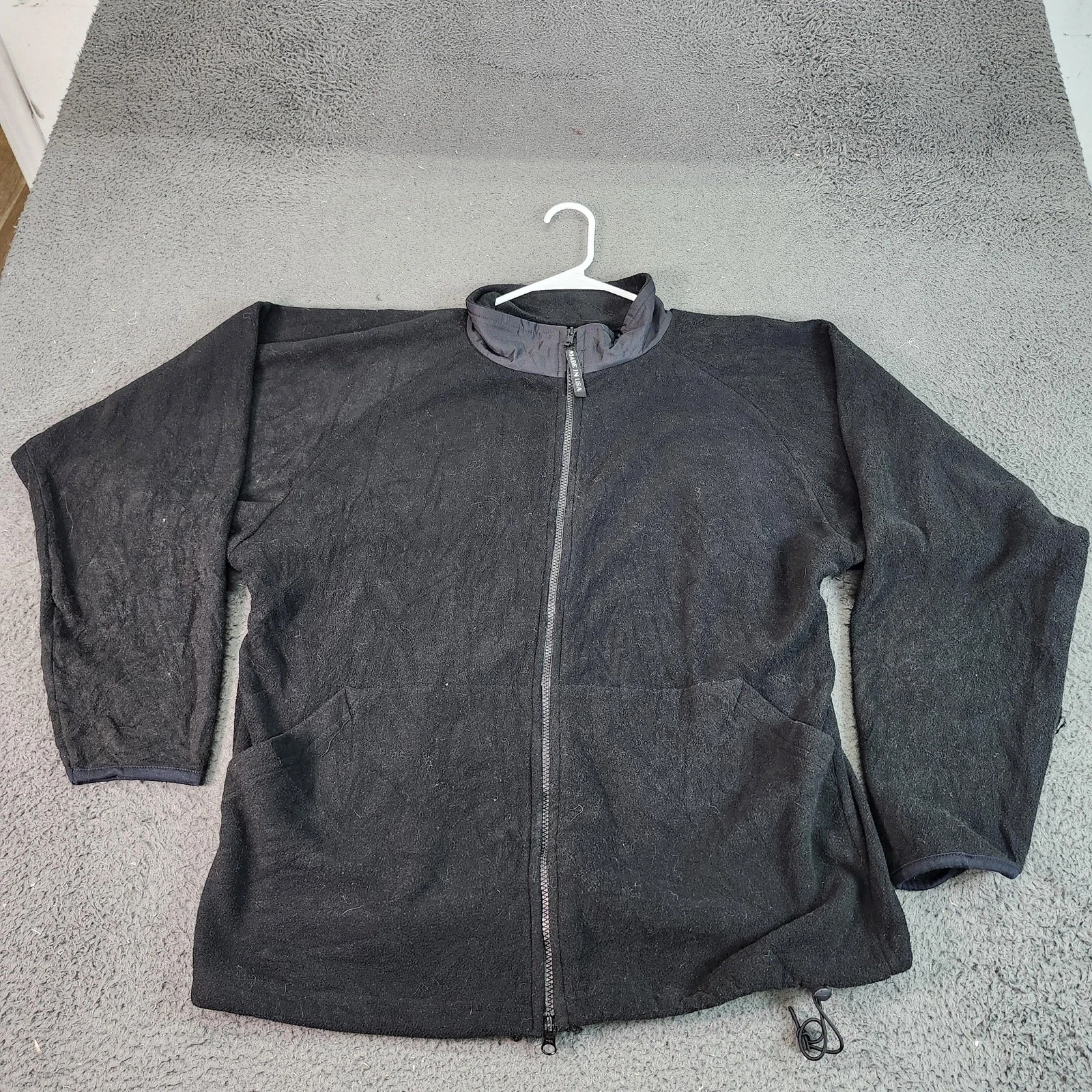 Advantage Wear & Gear Jacket Mens Large Black Full Zip Made In USA Workwear