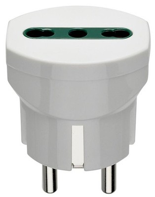 Vimar Zwischenstecker 2P+E 16A + Steckdose P17/11 weiß - 00301.B