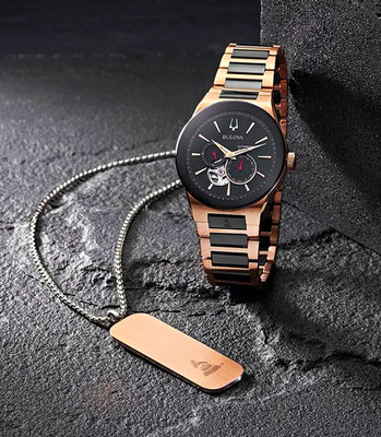 Bulova Latin Grammy Millenia - Black Dial Rose Gold/Black Bracelet - 98A236