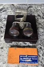 Mansfield Raydex Turret Vtg 8mm Telephoto & Wide Movie Camera Lens + Filter Kit